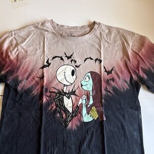 Nightmare Before Christmas 100% Organic Cotton Women’s shirt Black tie dye M